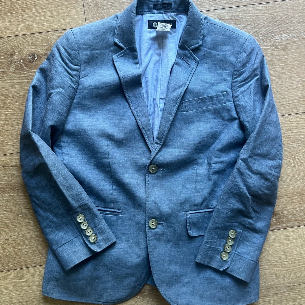 J. Crew medium Blue Sport Coat with Notched Lapels and Relaxed Fit